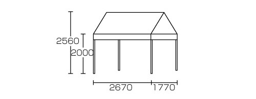集会用テント １Ｋ×１.５K (白）