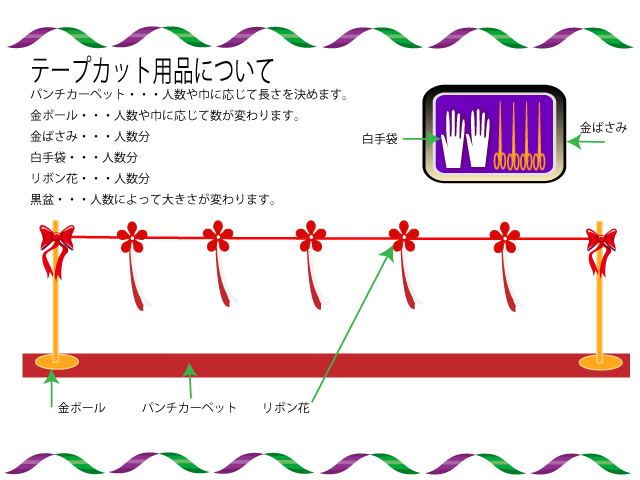 テープカット用リボン